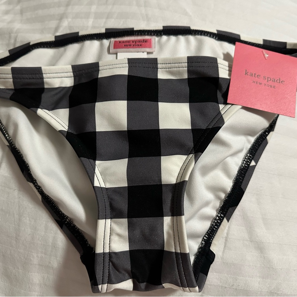 Kate Spade Black and White Checkered Bikini
